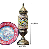 Unique Turkish Mosaic Standing Glass Bedside Table Lamp #size