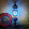 Unique Turkish Mosaic Standing Glass Bedside Table Lamp Image - 7