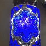 Unique Turkish Mosaic Standing Glass Bedside Table Lamp Image - 8