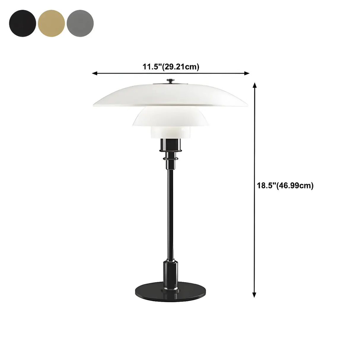 Unique Umbrella Multi-Layer Glass Decor Table Lamp 