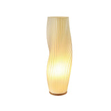 Unique White 3D Geometric Ambient Wooden Floor Lamp Image - 5