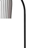 Unique White Barrel and Arch Metal LED Floor Lamp Image - 10