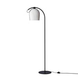 Unique White Barrel and Arch Metal LED Floor Lamp Image - 6