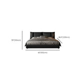 Upholstered Headboard Black Queen Panel Bed with Mattress #size