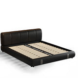 Upholstered Headboard Leather Black King Lift Storage Bed Image - 6