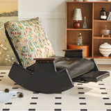 Upholstered Recessed Arm Rocking Chair with Slipcover Image - 1