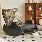 Upholstered Recessed Arm Rocking Chair with Slipcover Image - 9