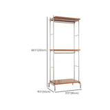 Versatile Metal and Wood Brown Drawers Shelves Coat Rack Image - 22