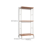 Versatile Metal and Wood Brown Drawers Shelves Coat Rack Image - 23