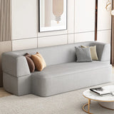 Versatile Orange Full Leather Futon Sofa with Arms Image - 10