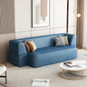 Versatile Orange Full Leather Futon Sofa with Arms Image - 2