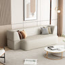 Versatile Orange Full Leather Futon Sofa with Arms Image - 8