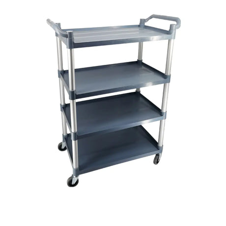 Versatile Rectangle 3-Tier Alloy Gray Kitchen Cart Image - 2