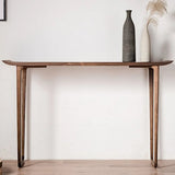 Versatile Rectangular Elm Cocoa Sleek Entryway Table Image - 1