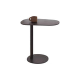 Versatile Standard C-Shaped Oval Metal Black End Table Image - 10