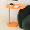 Versatile Standard C-Shaped Oval Metal Black End Table Image - 5