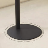 Versatile Standard C-Shaped Oval Metal Black End Table Image - 8