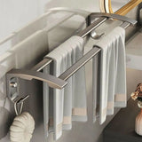 Versatile Storage Rack Towel Shelf Bathroom Hardware Set Image - 5