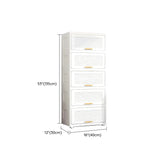 Vertical Acrylic White Tall Lingerie Storage Chest #size