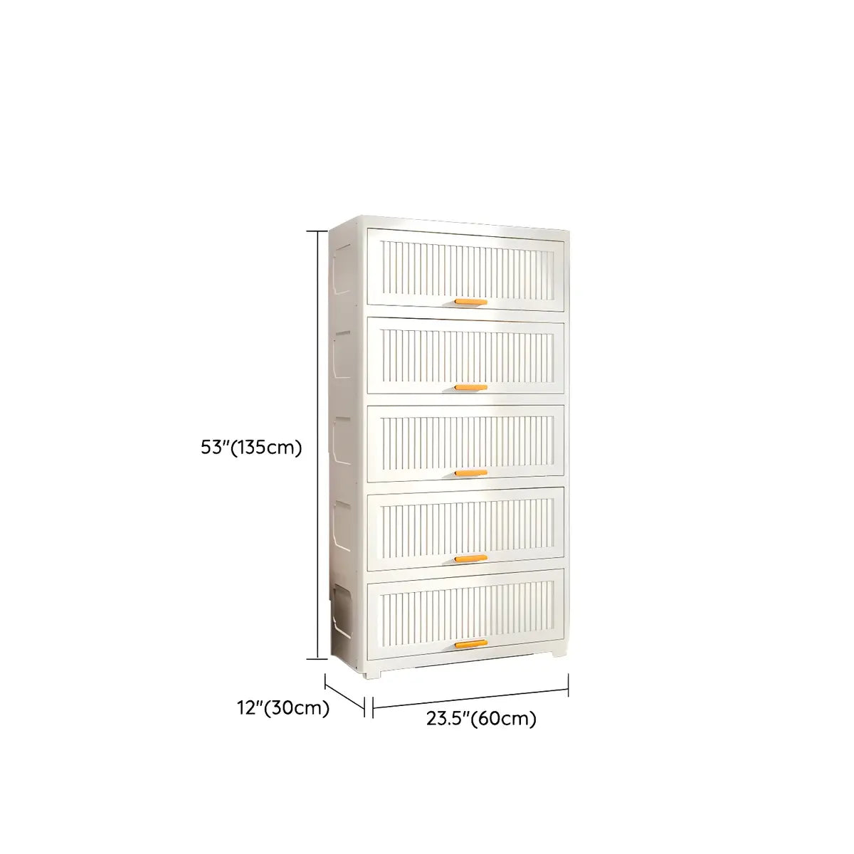 Vertical Acrylic White Tall Lingerie Storage Chest Image - 13