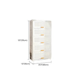 Vertical Acrylic White Tall Lingerie Storage Chest Image - 13