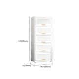 Vertical Acrylic White Tall Lingerie Storage Chest Image - 14