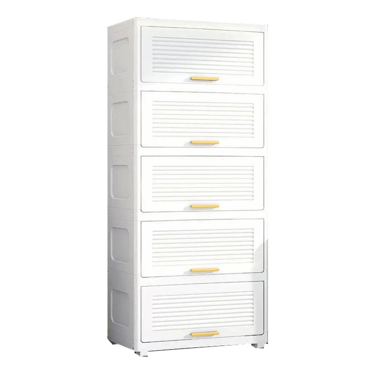 Vertical Acrylic White Tall Lingerie Storage Chest Image - 2