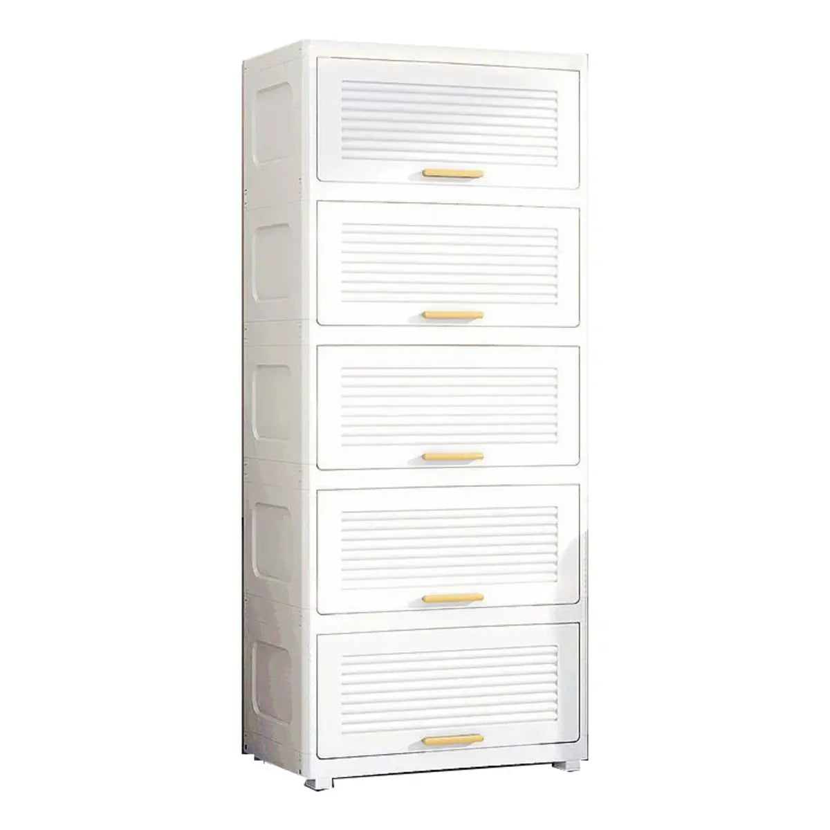 Vertical Acrylic White Tall Lingerie Storage Chest Image - 4