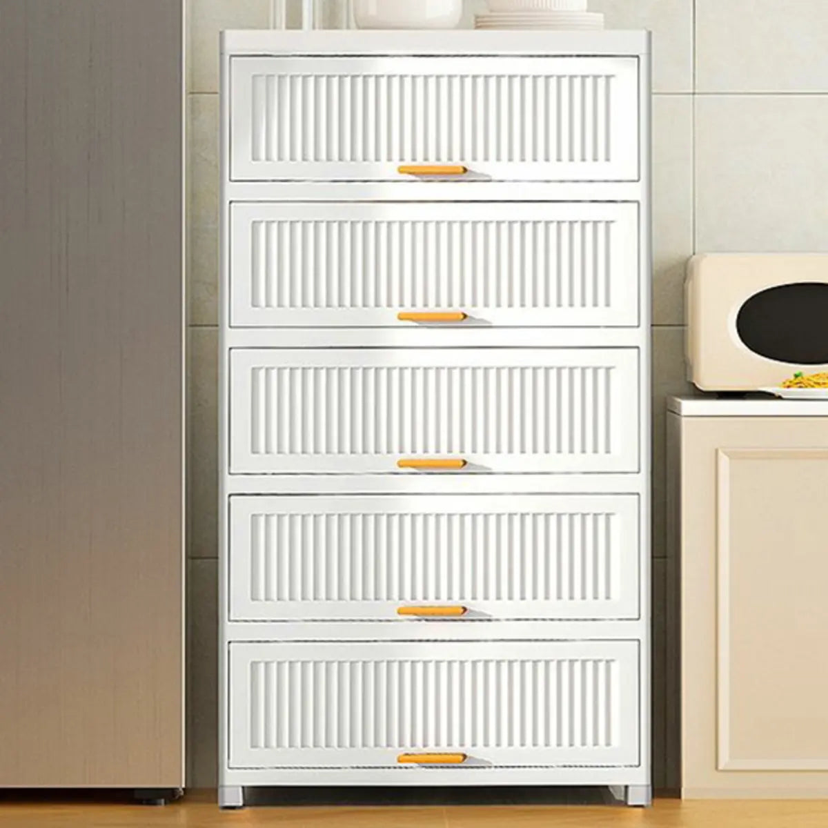 Vertical Acrylic White Tall Lingerie Storage Chest Image - 6