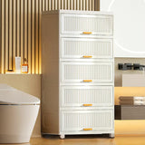 Vertical Acrylic White Tall Lingerie Storage Chest Image - 7