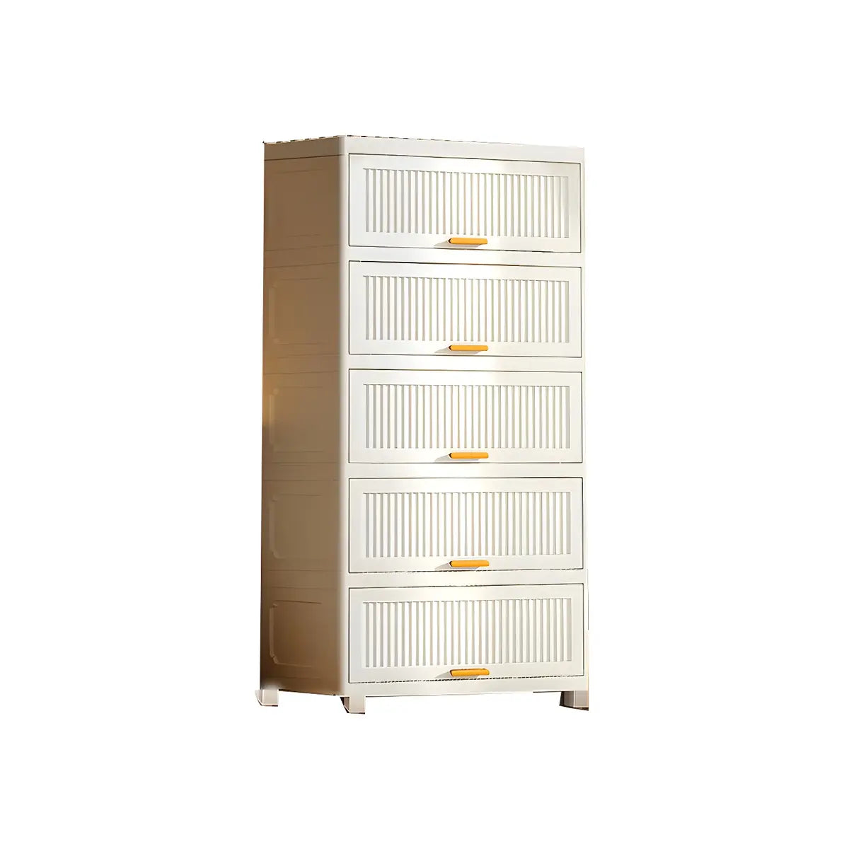 Vertical Acrylic White Tall Lingerie Storage Chest Image - 8