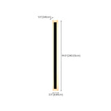 Vertical Black Outdoor LED Wall Light Fixture Image - 24