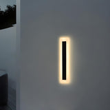 Vertical Black Outdoor LED Wall Light Fixture Image - 3