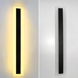 Vertical Black Outdoor LED Wall Light Fixture Image - 5