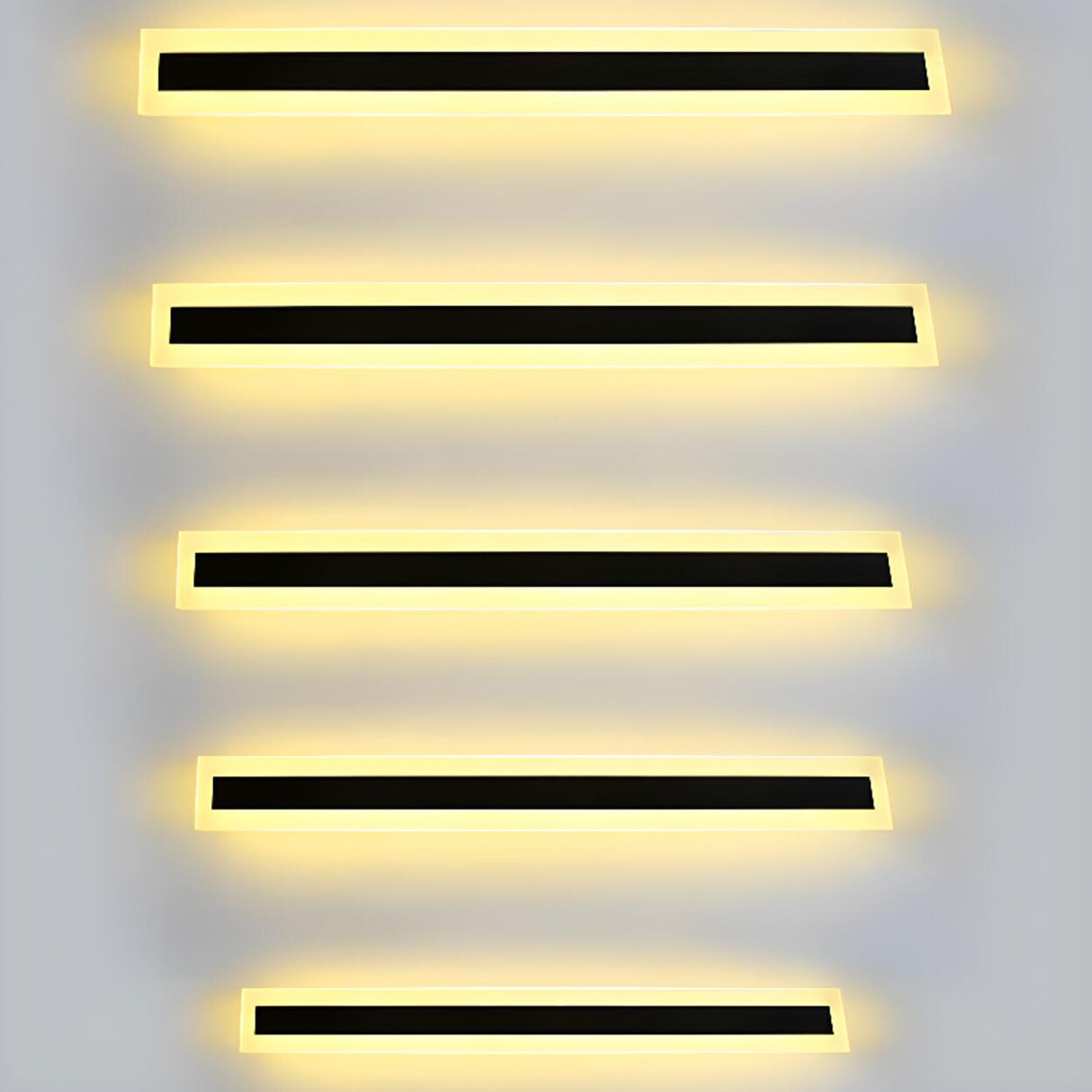 Vertical Black Outdoor LED Wall Light Fixture Image - 7