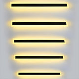 Vertical Black Outdoor LED Wall Light Fixture Image - 7