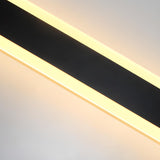 Vertical Black Outdoor LED Wall Light Fixture Image - 9