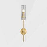 Vertical Design Gold Double Glass Tube Wall Sconce Image - 10