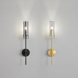 Vertical Design Gold Double Glass Tube Wall Sconce Image - 14