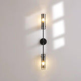 Vertical Design Gold Double Glass Tube Wall Sconce Image - 19