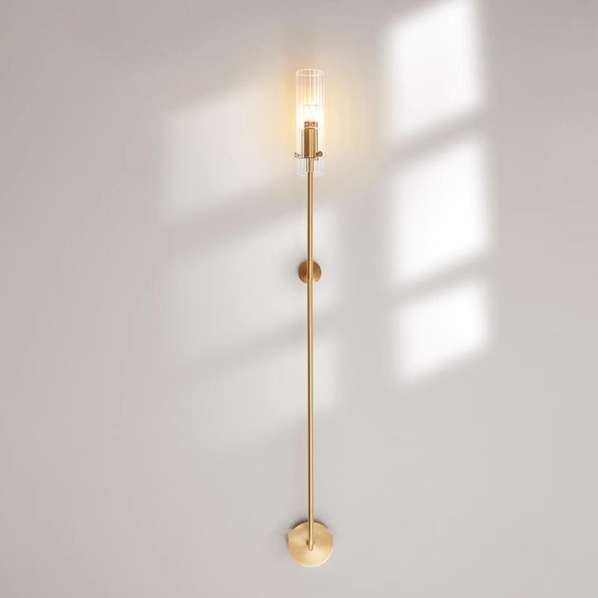 Vertical Design Gold Double Glass Tube Wall Sconce Image - 20