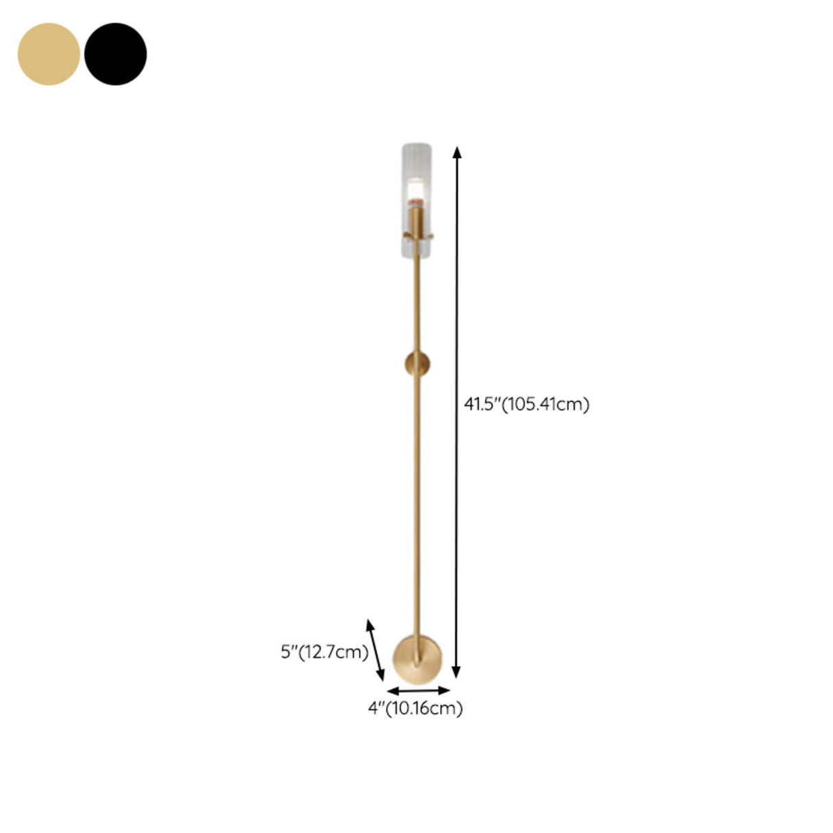 Vertical Design Gold Double Glass Tube Wall Sconce Image - 28