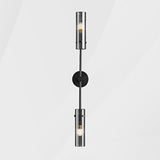 Vertical Design Gold Double Glass Tube Wall Sconce Image - 4