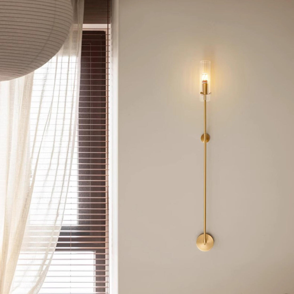 Vertical Design Gold Double Glass Tube Wall Sconce Image - 8