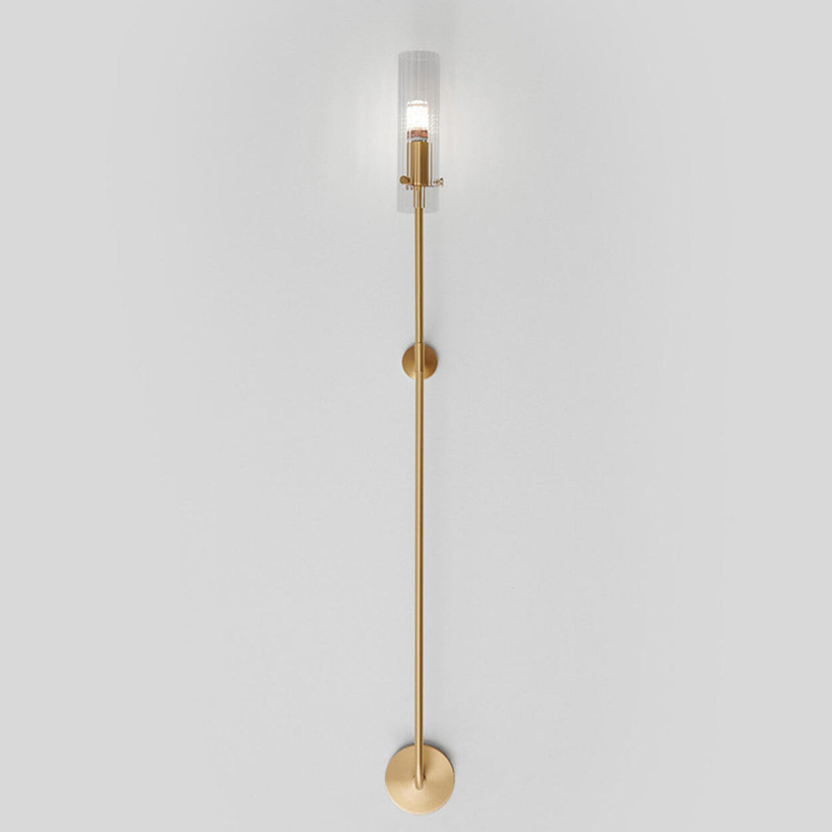 Vertical Design Gold Double Glass Tube Wall Sconce Image - 9