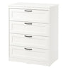 Vertical Hardwood Brown Storage Dresser with Drawers Image - 2