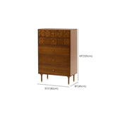 Vertical Hardwood Brown Tall Dressers with Drawers #size