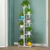 Vertical Metal Multi-Tiers Indoor Pedestal Plant Stand Image - 10