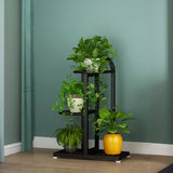 Vertical Metal Multi-Tiers Indoor Pedestal Plant Stand Image - 12