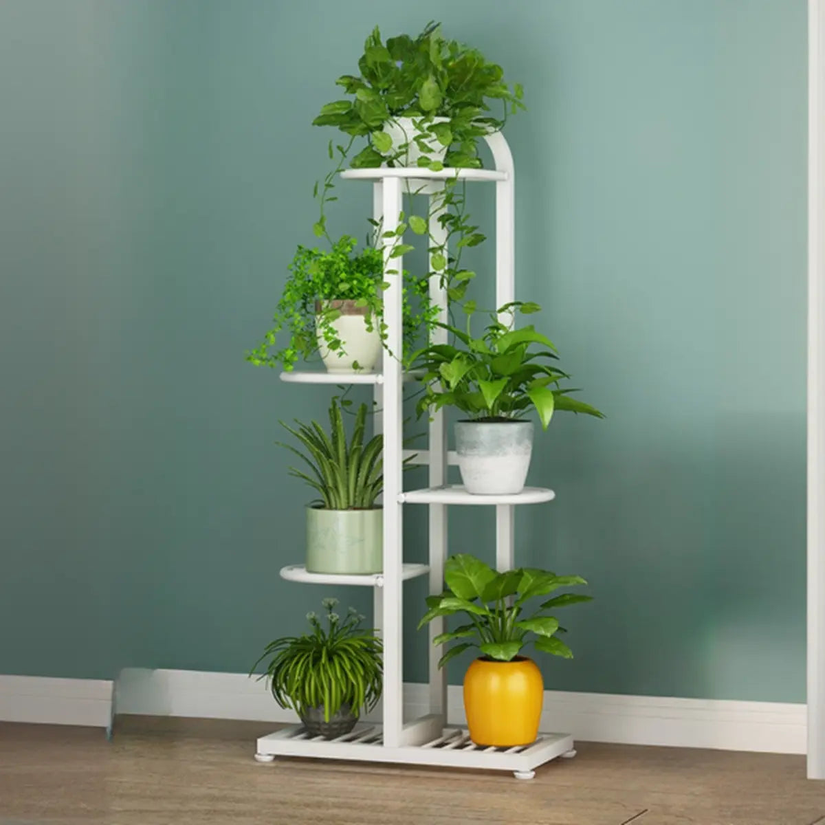 Vertical Metal Multi-Tiers Indoor Pedestal Plant Stand Image - 25